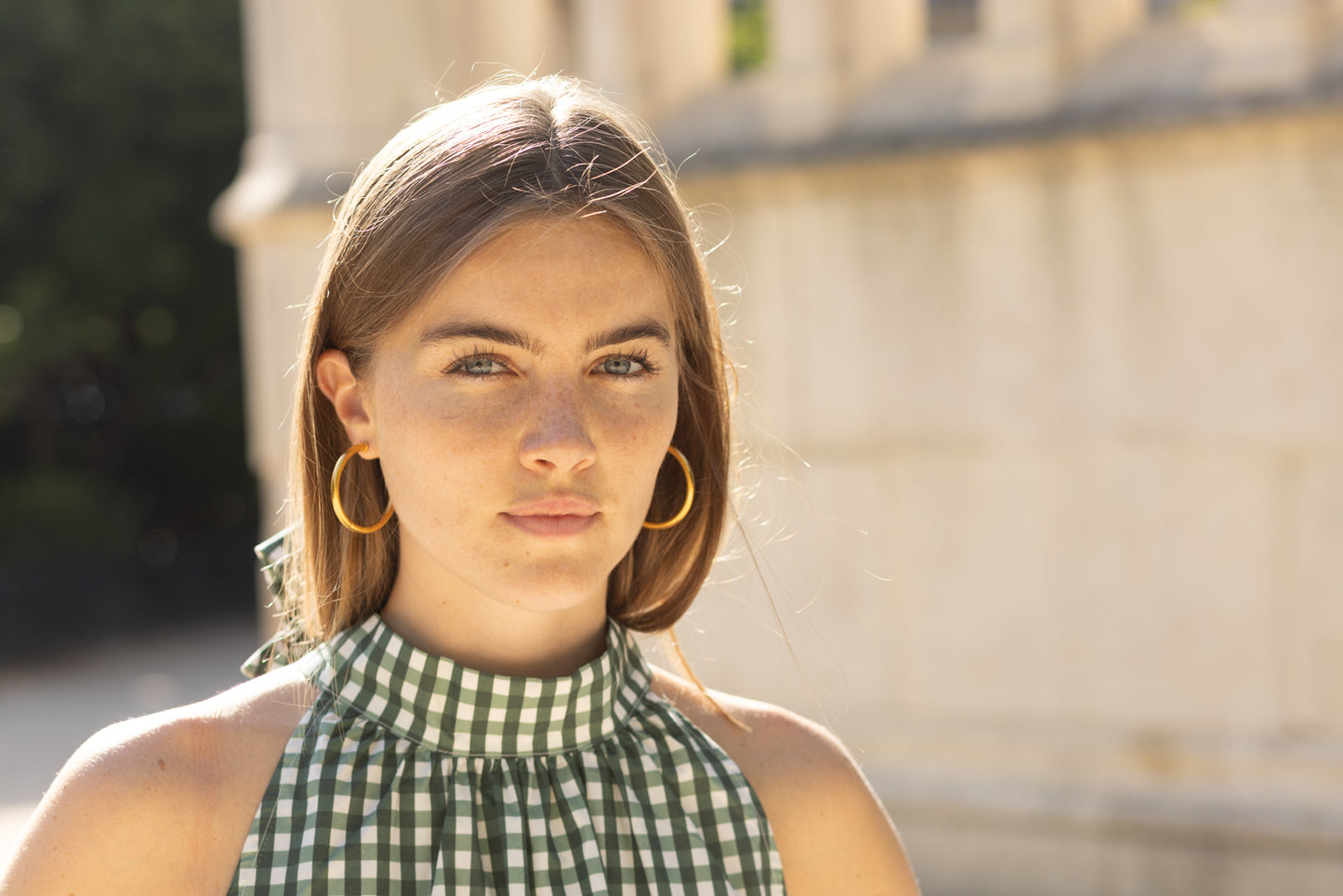 Top vichy vert