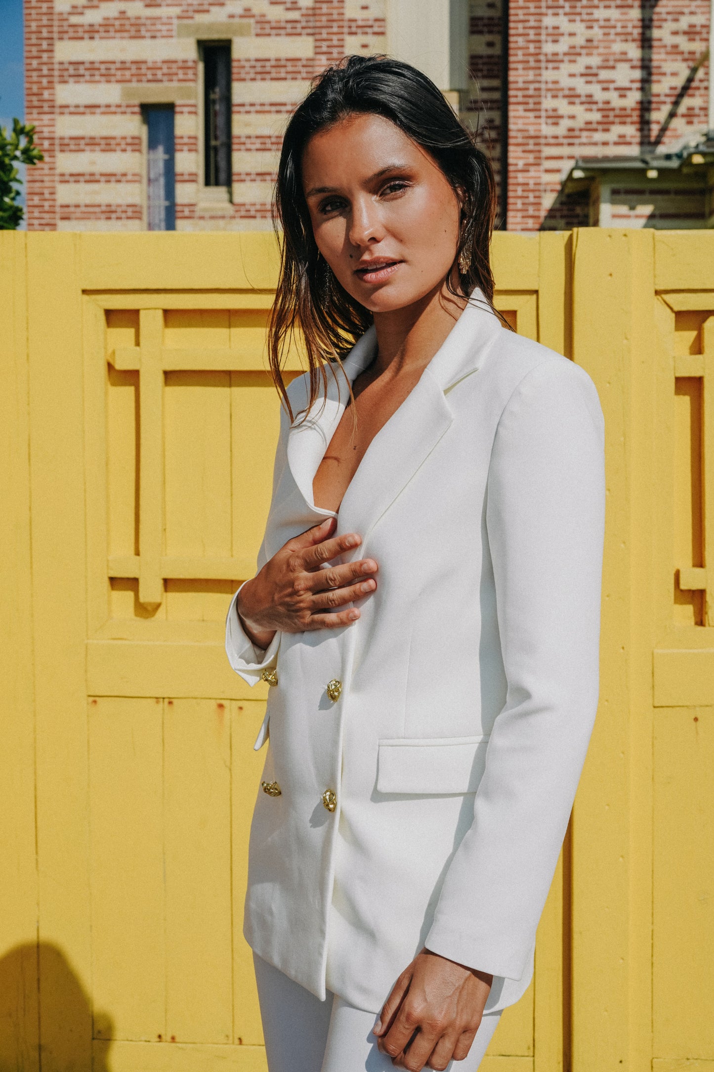 Blazer blanc tailleur COSMOS