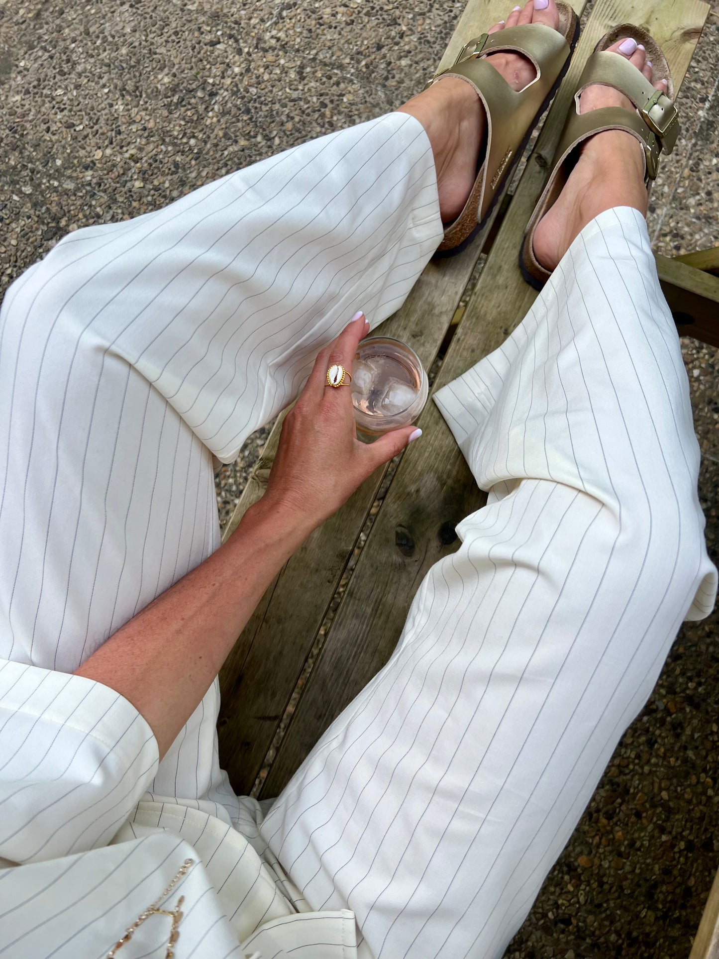pantalon à rayures