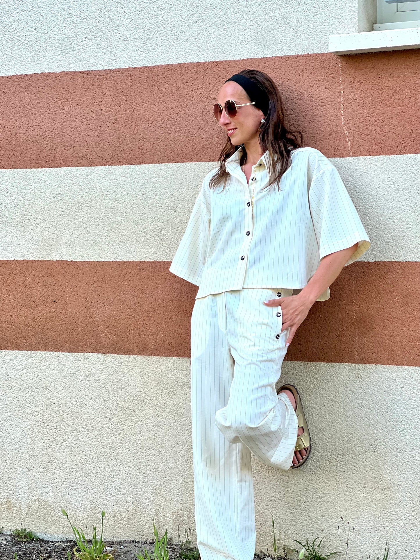 chemise blanche manche 3/4
