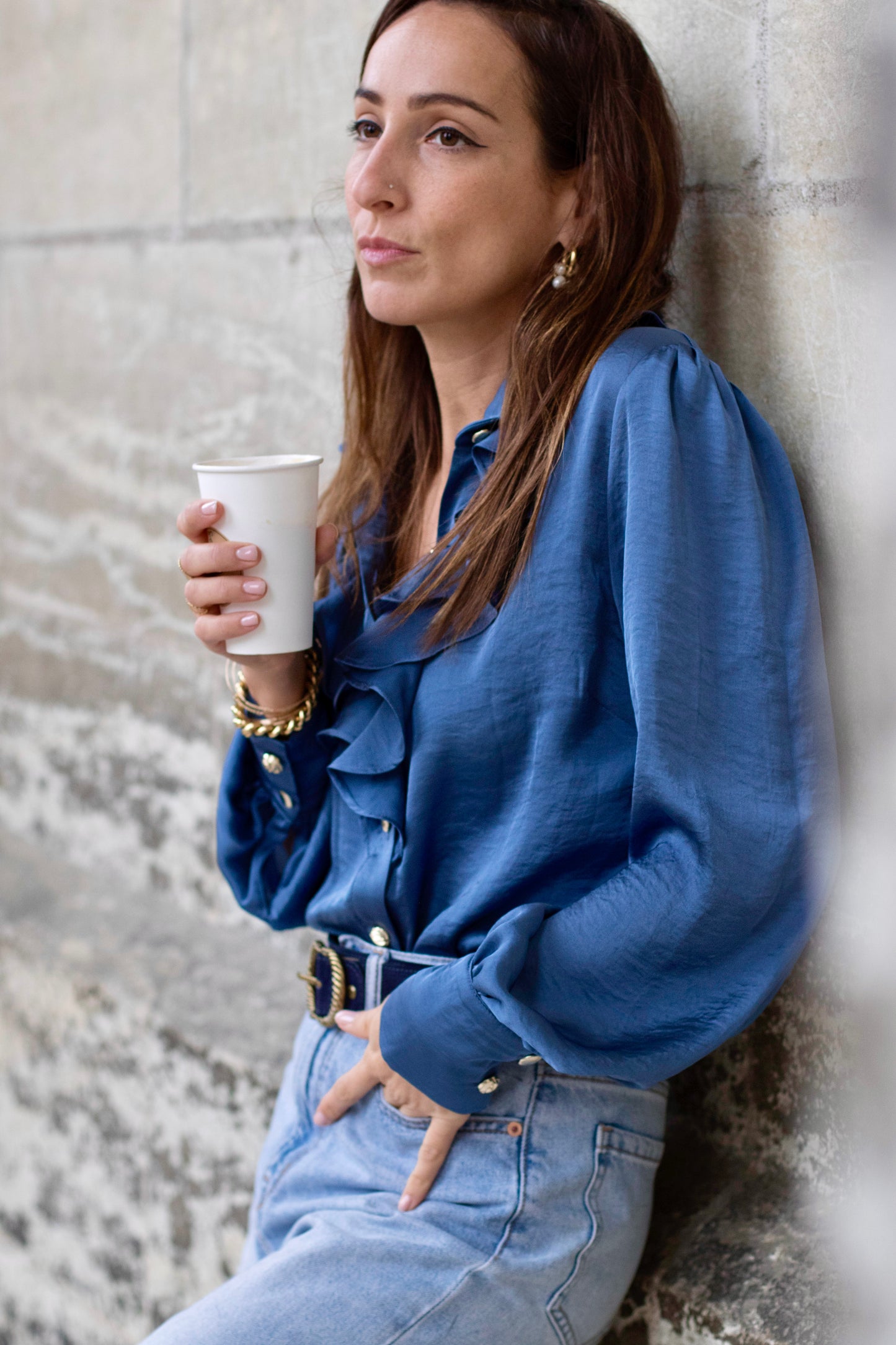 Chemisier ALBERTINE bleu
