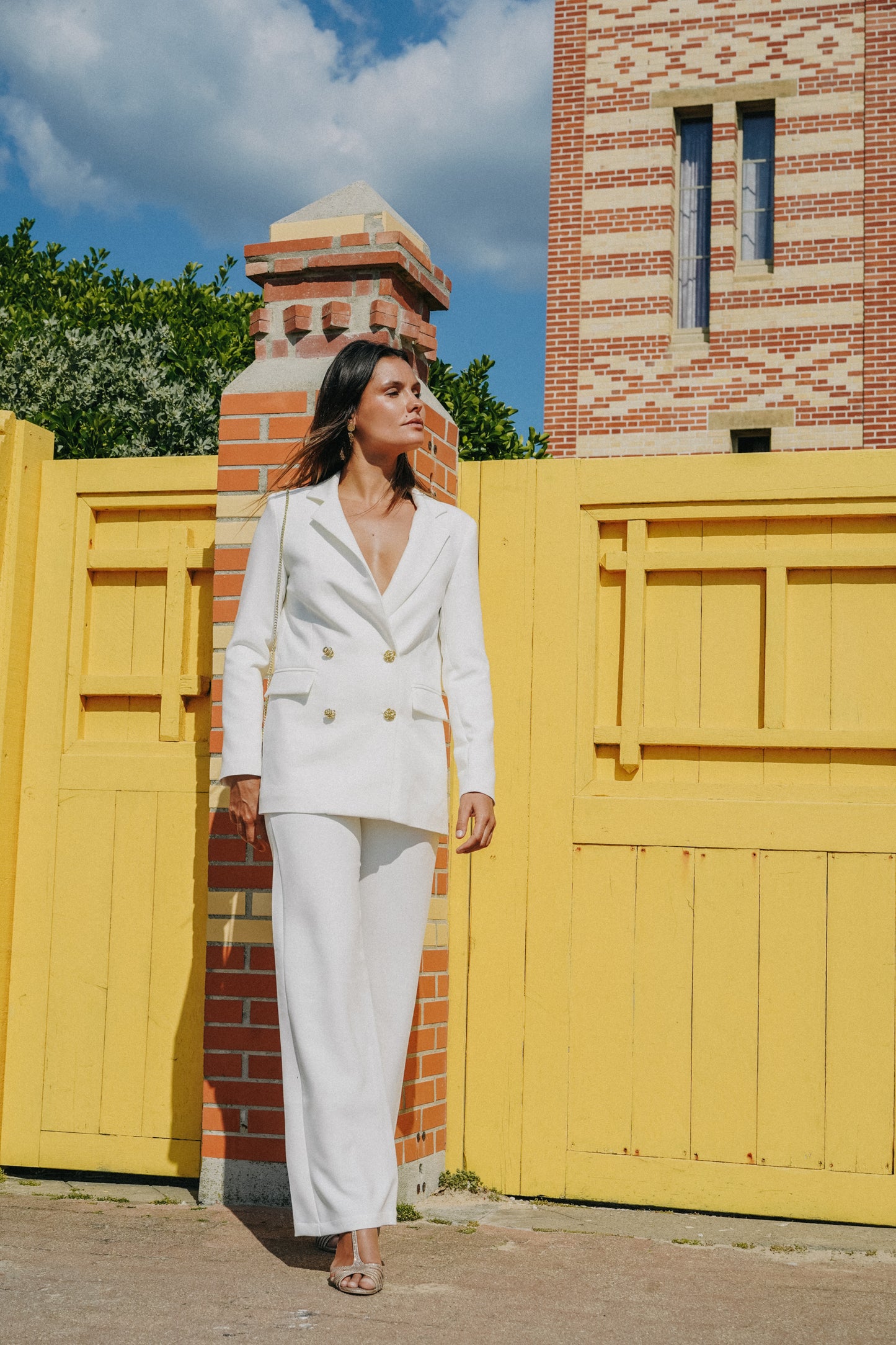 Blazer blanc tailleur COSMOS