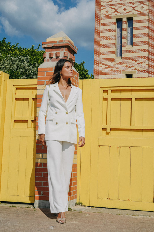 Blazer blanc tailleur COSMOS