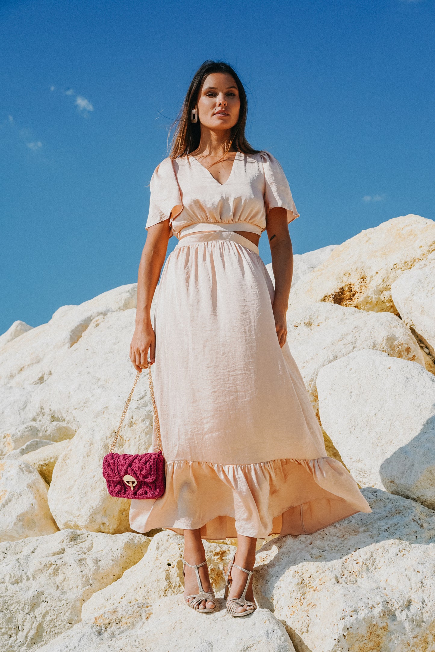 Robe ANTHEMIS rose pâle