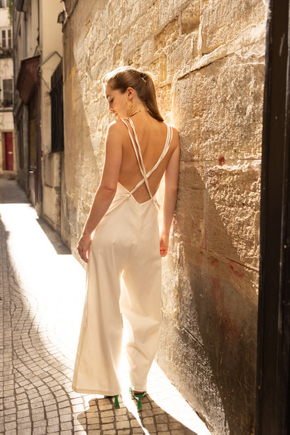 Combinaison pantalon crème