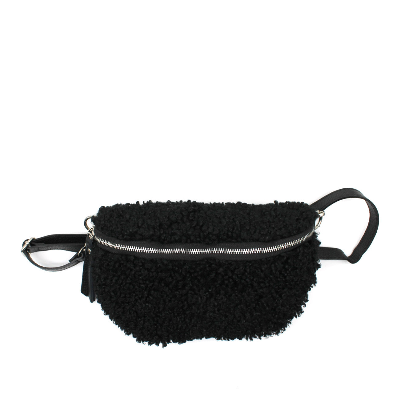 Sac banane petit bouclette noir