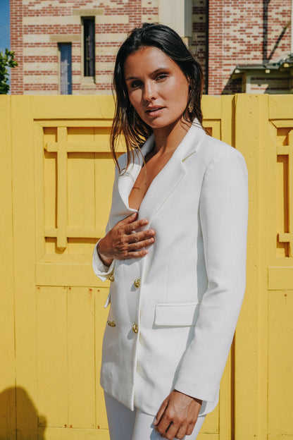 Blazer blanc tailleur COSMOS