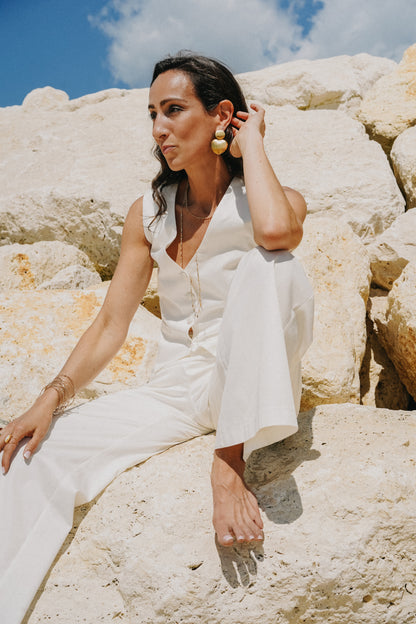 Gilet costume coton JASMIN