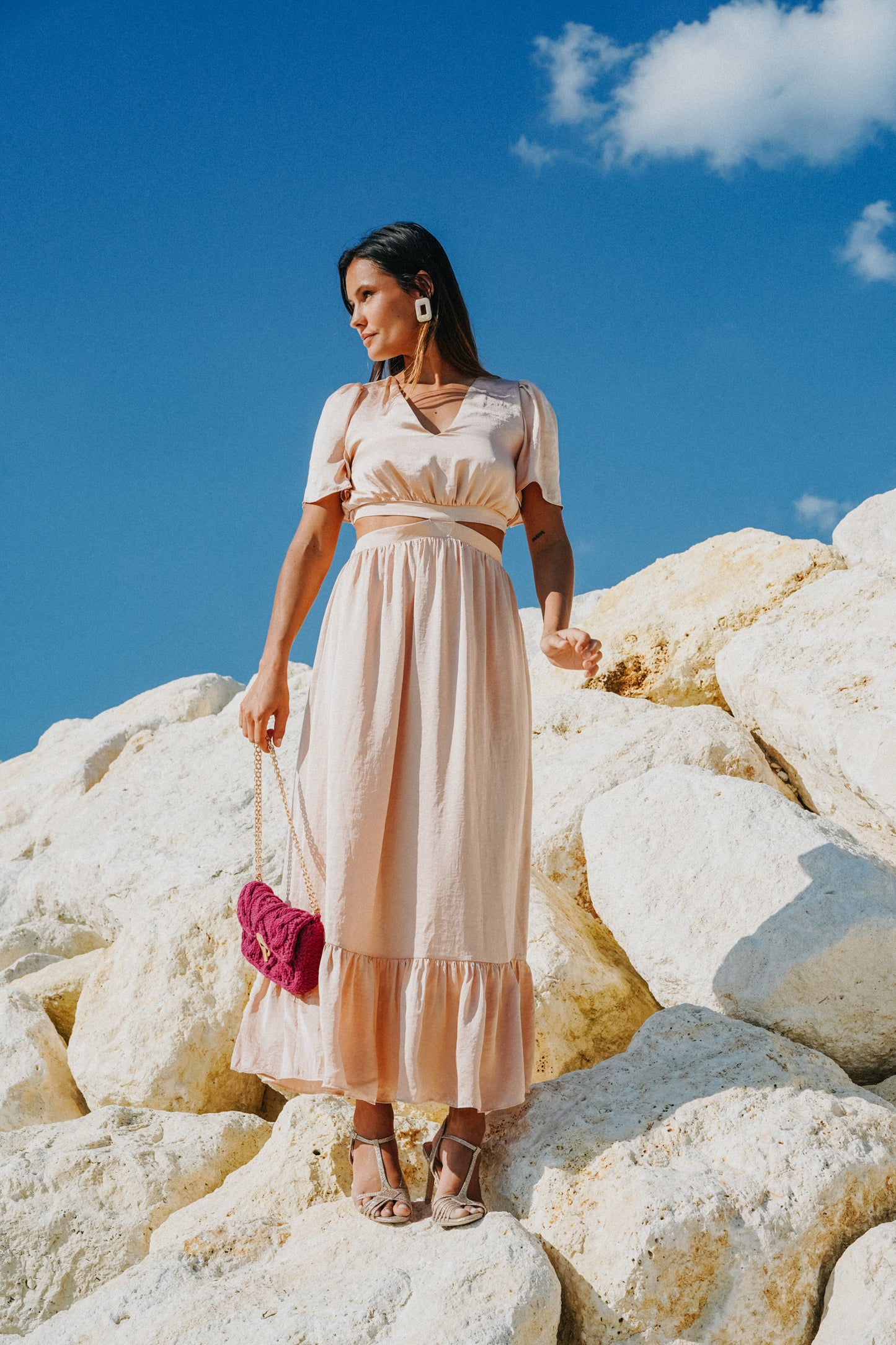 Robe ANTHEMIS rose pâle