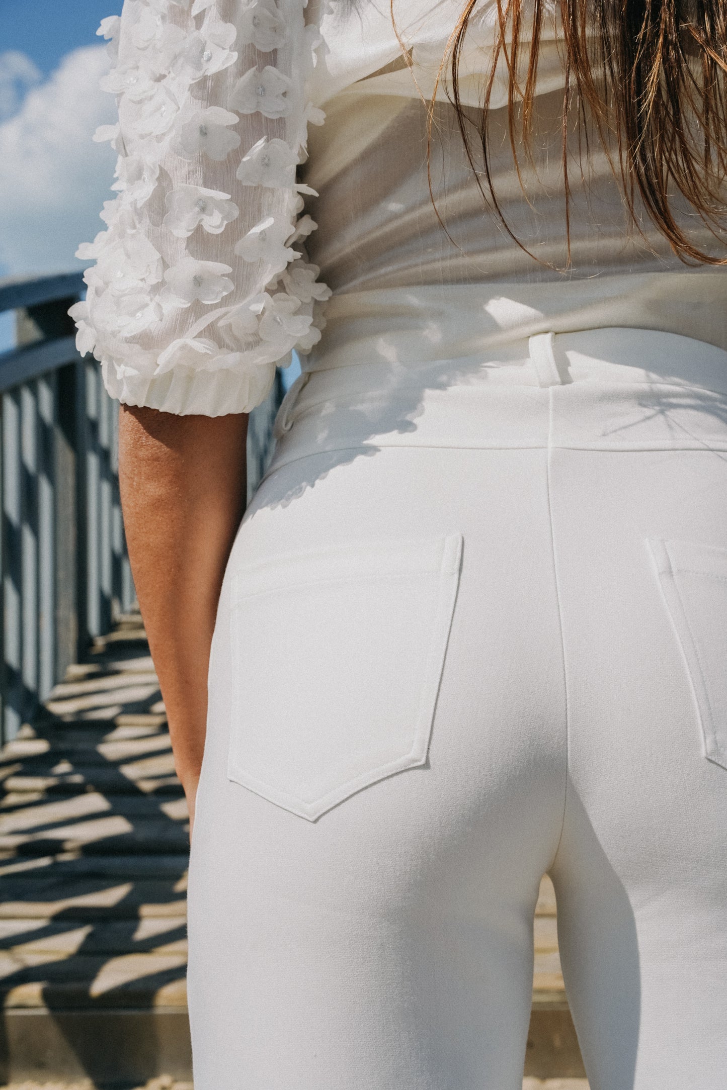 Pantalon blanc tailleur COSMOS