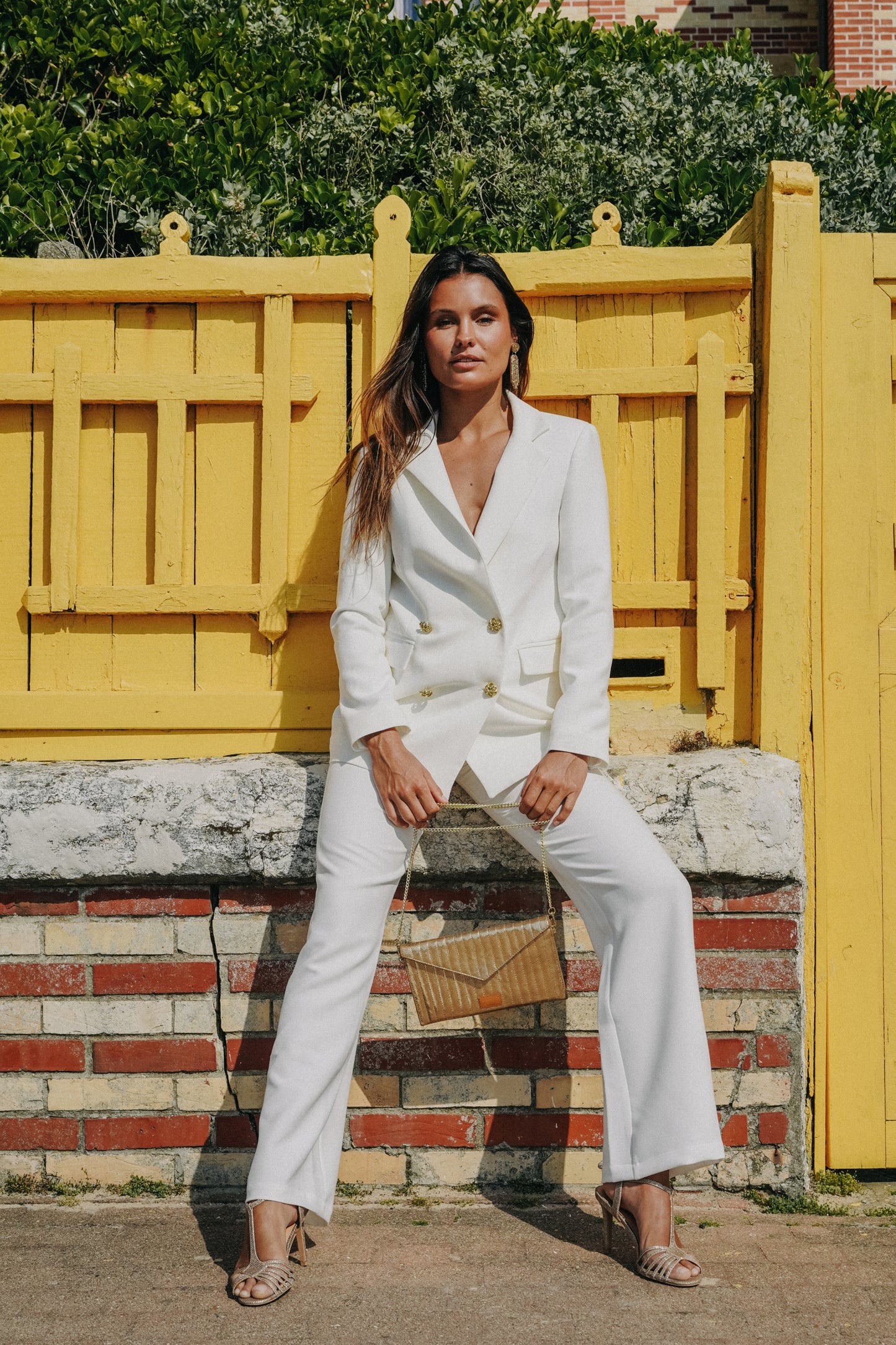 Pantalon blanc tailleur COSMOS